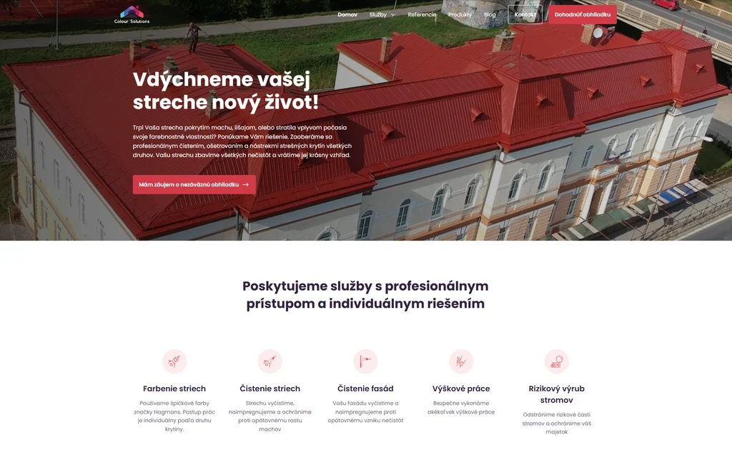 Preview of the Obnova striech website